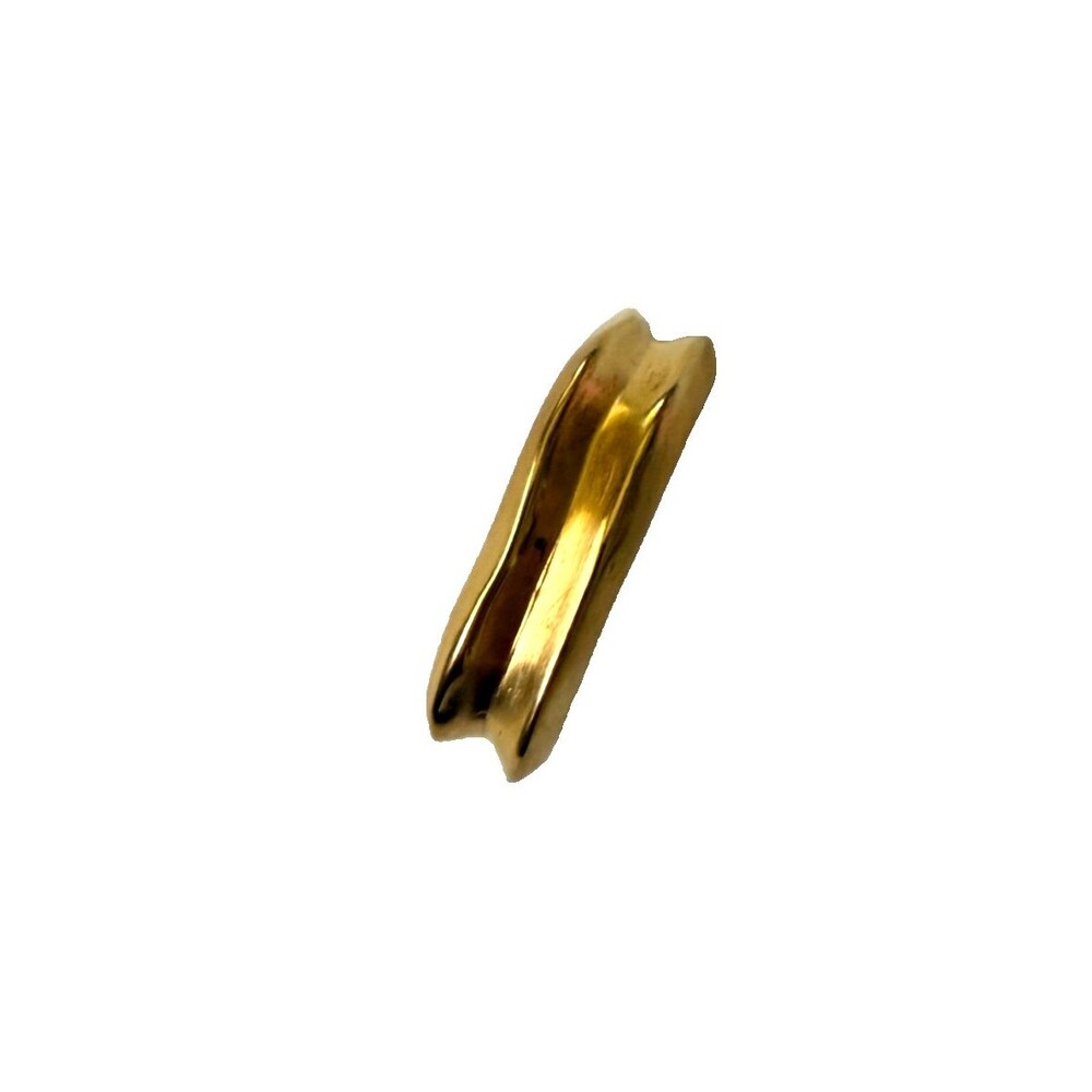 New Vintage Givenchy Matte Gold 3" Oval Clip On Hoop Single Earrings